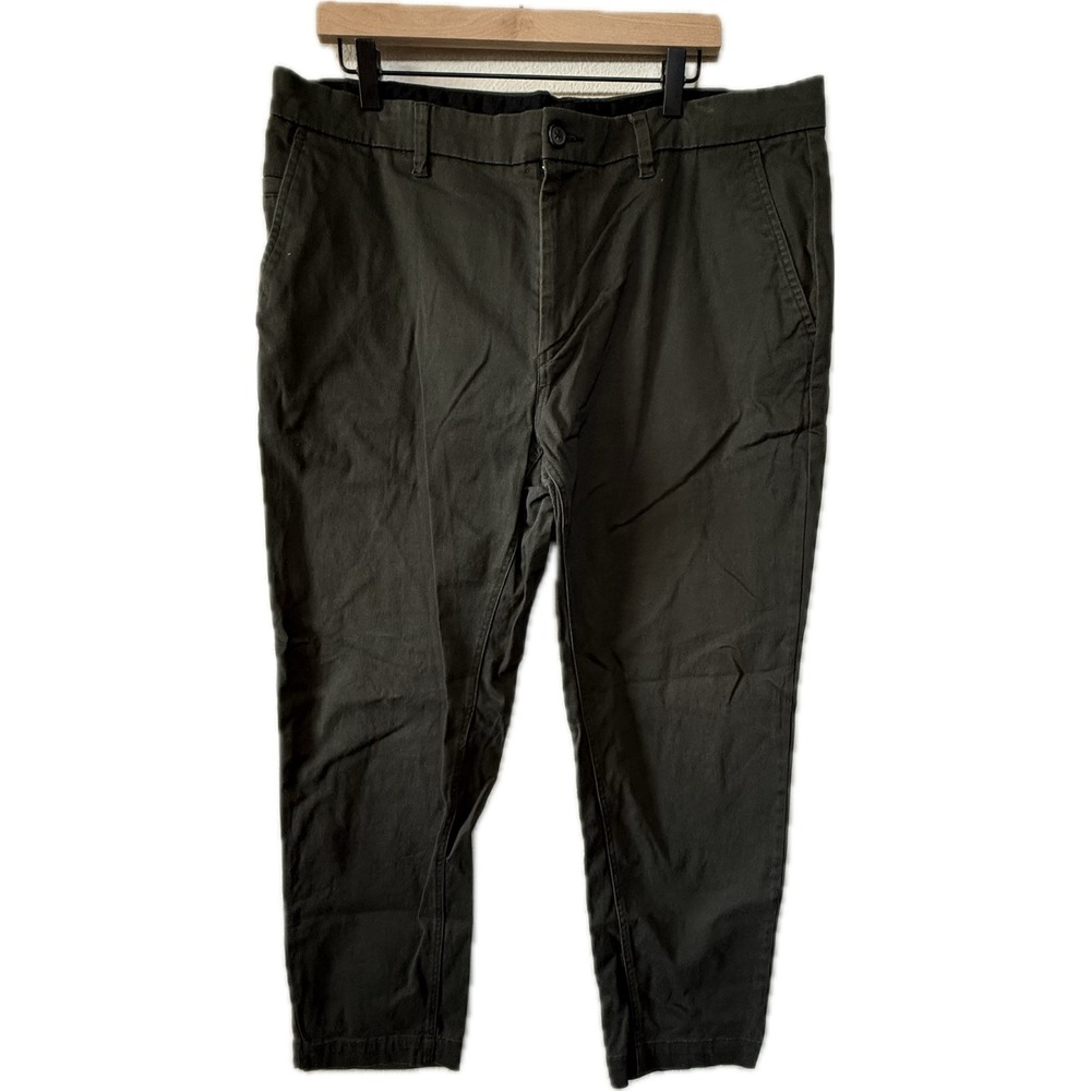 Zanerobe Modern Fit Tapered Chino Pants Mens Size 38 Dark Olive Green